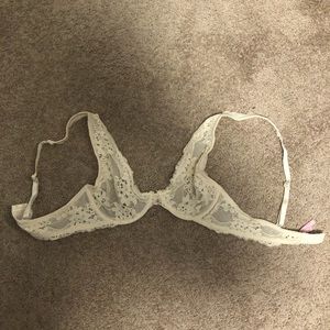 White lace lingerie bra
